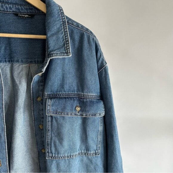 Vintage Oversized Denim Jacket Cotton - Picture 11 of 11